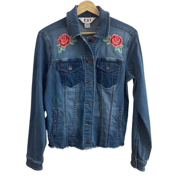 Jackets & Blazers - Upcycled Floral Femme Retro Boho Western Denim Jacket